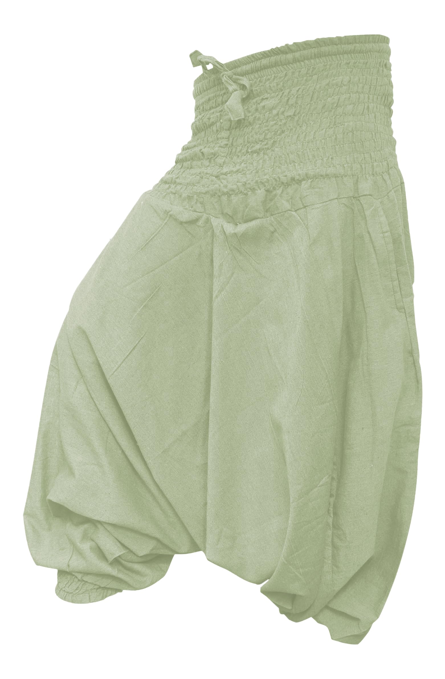 SHOPOHOLIC FASHION Aladdin Harem Pants Boho Baggy Trousers Loose Fit Yoga Hippie Clothes, Cream White