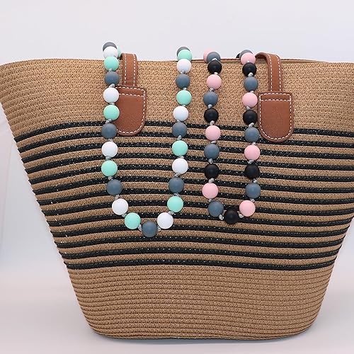 Chew Necklaces for Sensory Kids Boys, Chewy Necklace Sensory Toys for Kids Adults with Autism, ADHD, SPD, 2 Pack Silicone Chew Necklace Reduce Chewing Biting Fidgeting