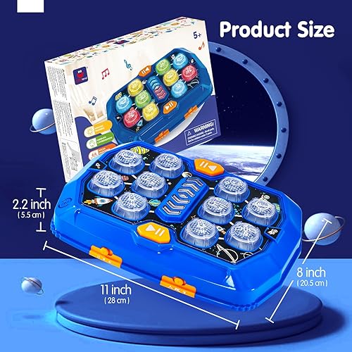 Miniatura 9 de hahaland Juguetes para edades de 5 a 7 años  Juego interactivo Whack A con sonido y tallo de luz, juguete Montessori para educación temprana para