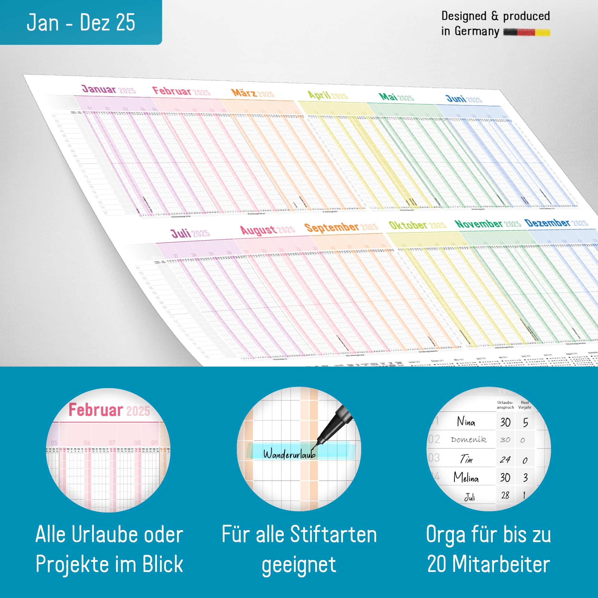 Häfft® Holiday Planner Employee 2025 A1+ 