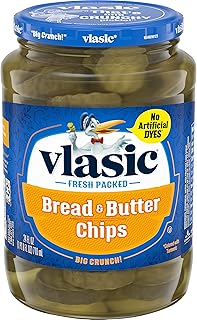 Vlasic Bread and Butter Pickle Chips, Keto Friendly, 24 FL OZ