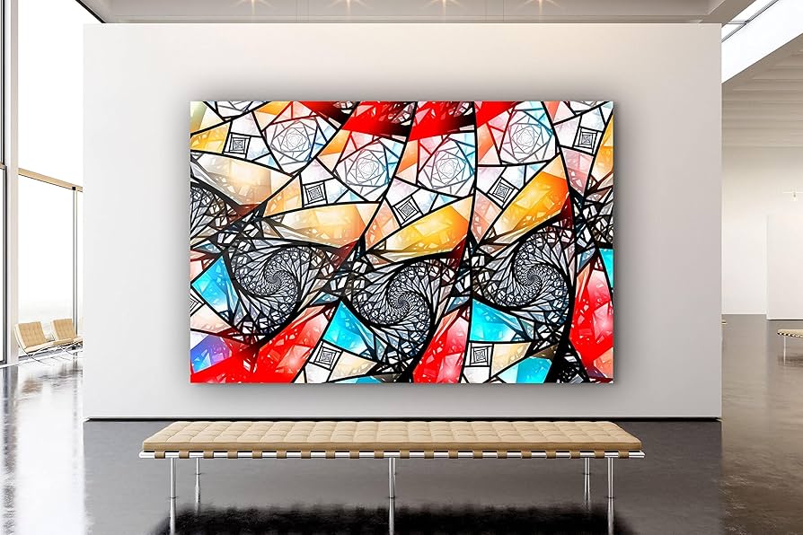 Amazon｜抽象フラクタル渦 - キャンバスプリント ジークレー