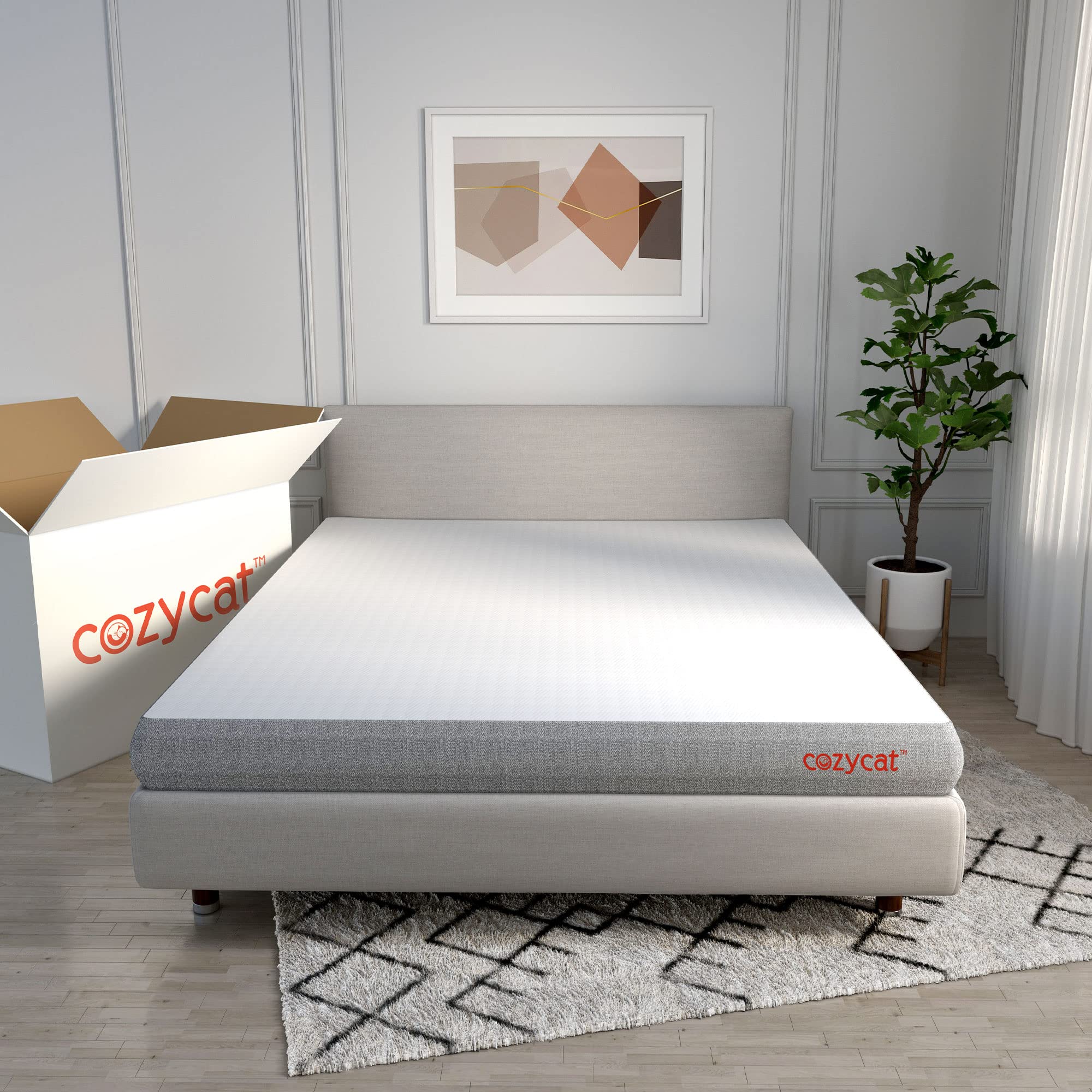 COZYCATOrthopedic Memory Foam Mattress | 6 Inch - Medium Firm | CertiPUR-US & OEKO-TEX Certified | Gel Infused for Cool Sleep | Washable Outer Cover | 150 cm x 200 cm x 15.2 cm