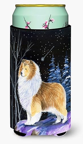 Miniatura 1 de Tesoros de la Caroline ss8368-parent Noche estrellada Sheltie Ultra Beverage aislantes para latas ss8368muk Slim,, multicolor, Multicolor