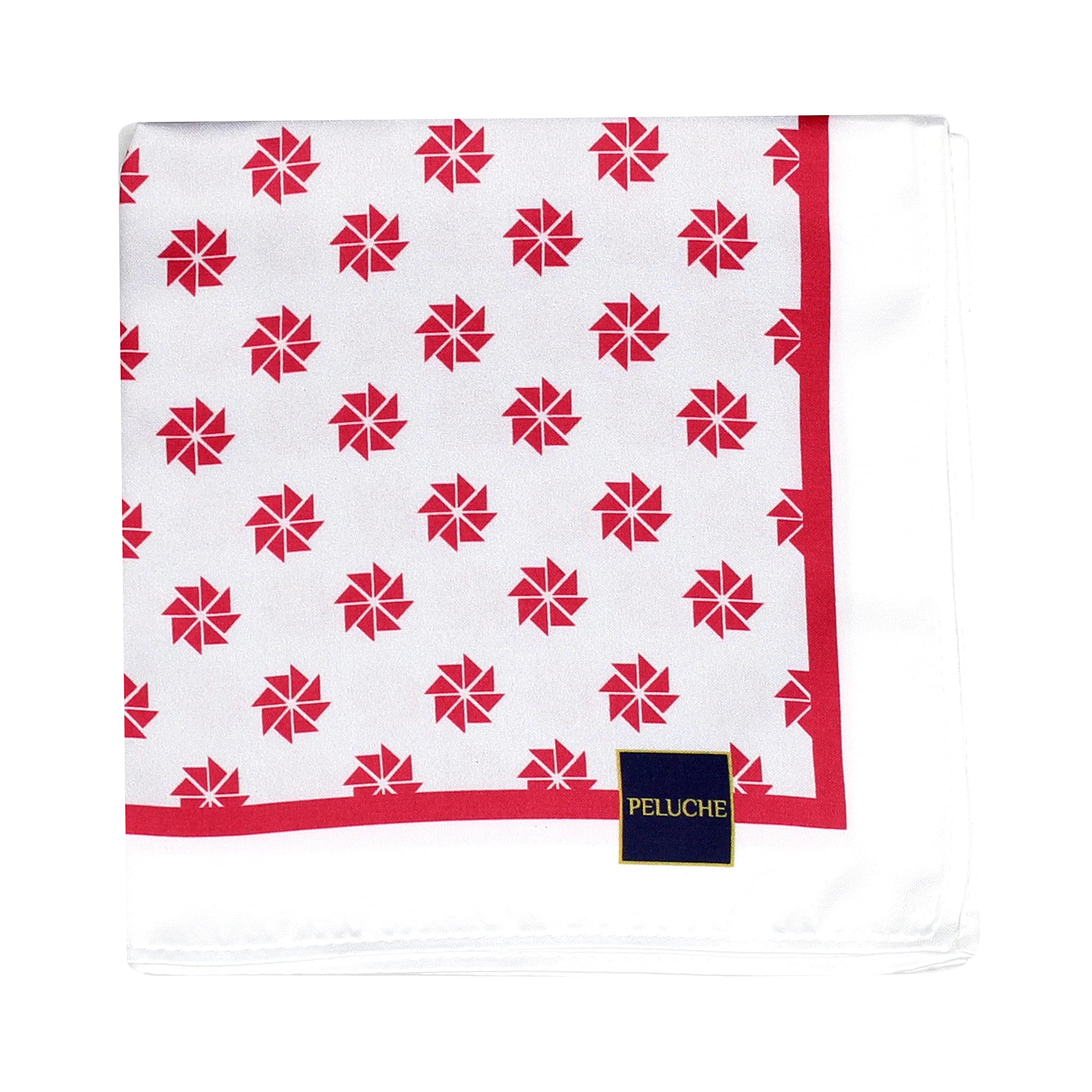 Poly-Silk Geometry Print Pocket Square For Men-image-33