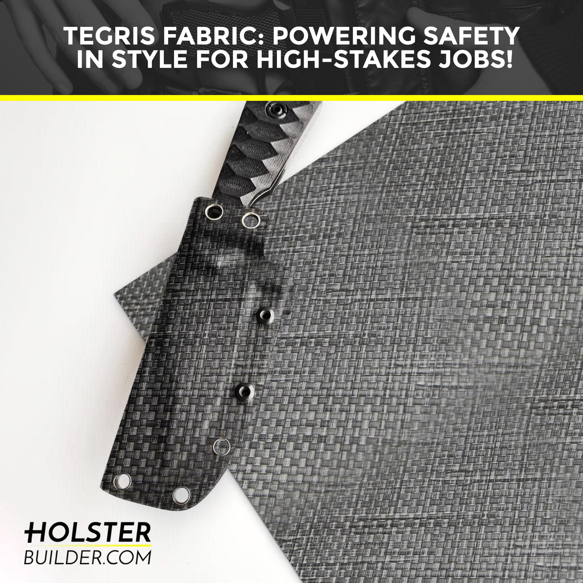 HolsterBuilder - Tegris Thermosplastic Composite Fabric - Heavy Duty - Kydex Supplies - Durability and Versatility (.9mm - Gray)