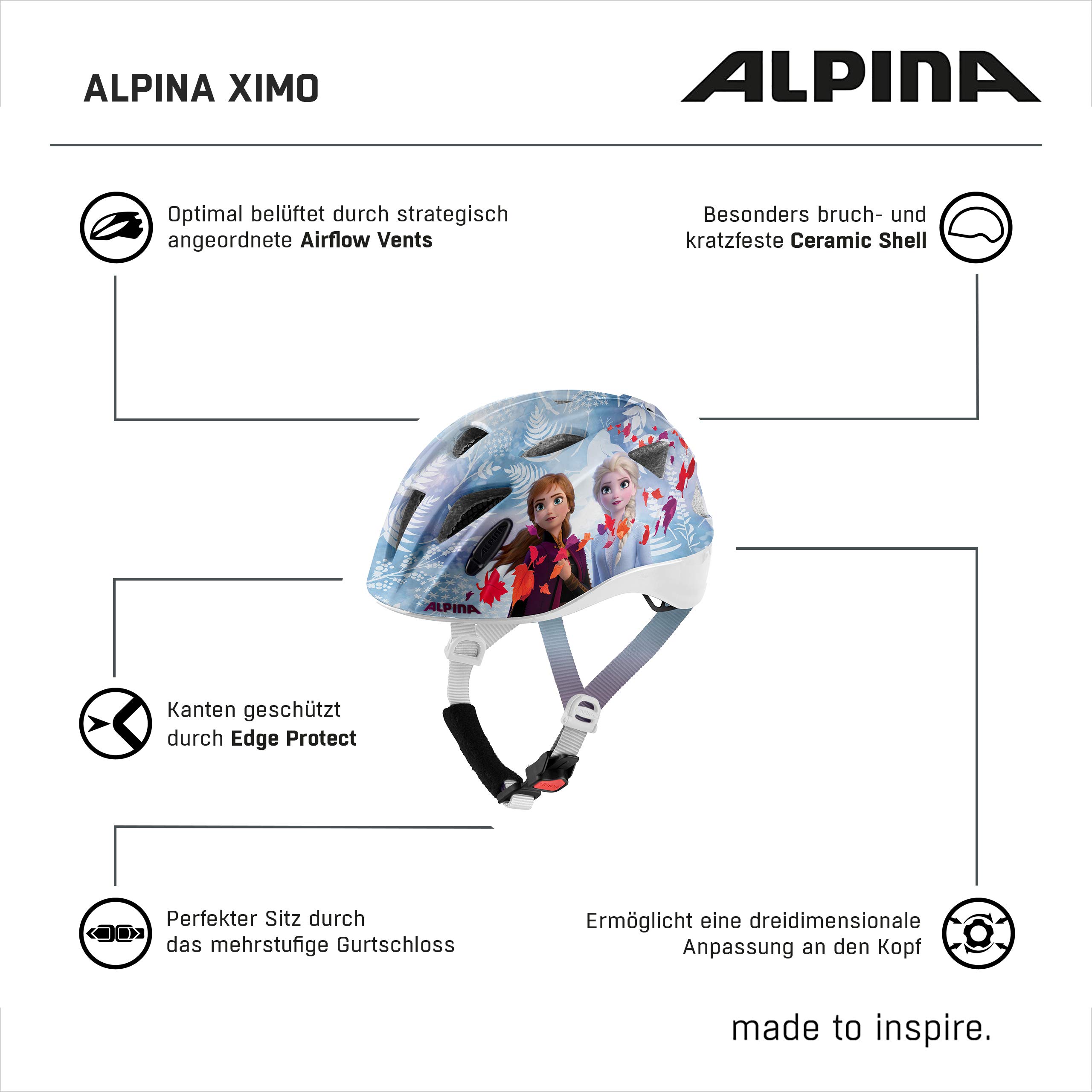 ALPINA XIMO – lekki, bezpieczny i odporny na pęknięcia kask rowerowy z opcjonalnym oświetleniem LED dla dzieci