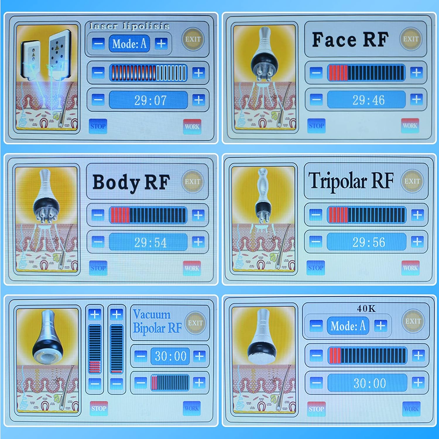 funwill Body Massage Shaping Machine 6 in 1 Face Care Lifting Wrinkle Removal Equipment for Home Salon : Beauty & Personal Care