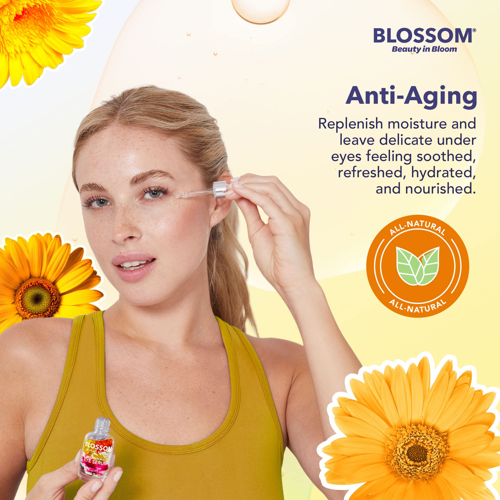 Amazon.com: Blossom All Natural Eye Serum with Essential Oils