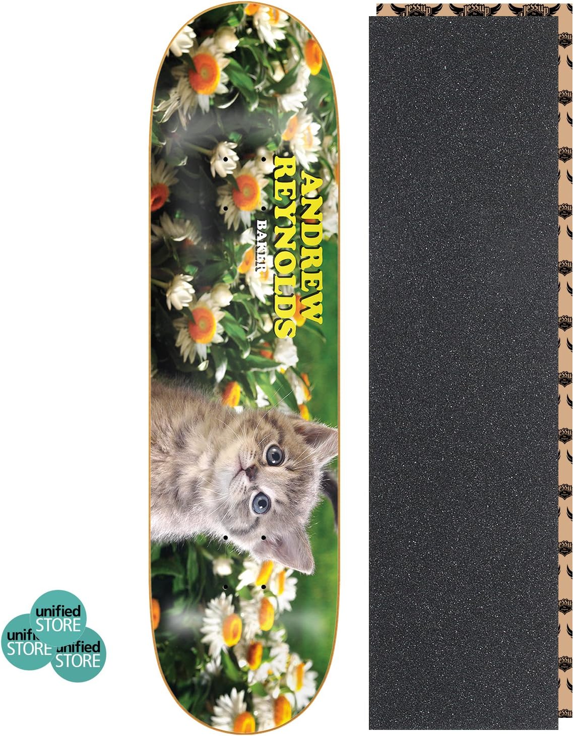 Baker Andrew Reynolds Mr. Twinkles 8.25" x 31.5" Skateboard Deck with Grip Tape and Stickers