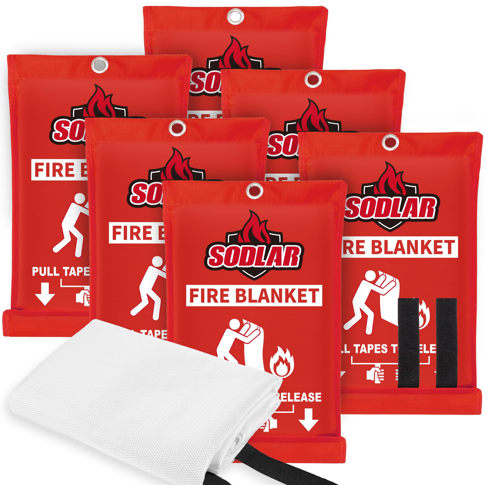 Manta ignífuga de emergencia para la cocina del hogar, 40 x 40 pulgadas, protección de seguridad ignífuga, de fibra de vidrio, kit esencial de supervivencia para casa, coche, camping, chimenea