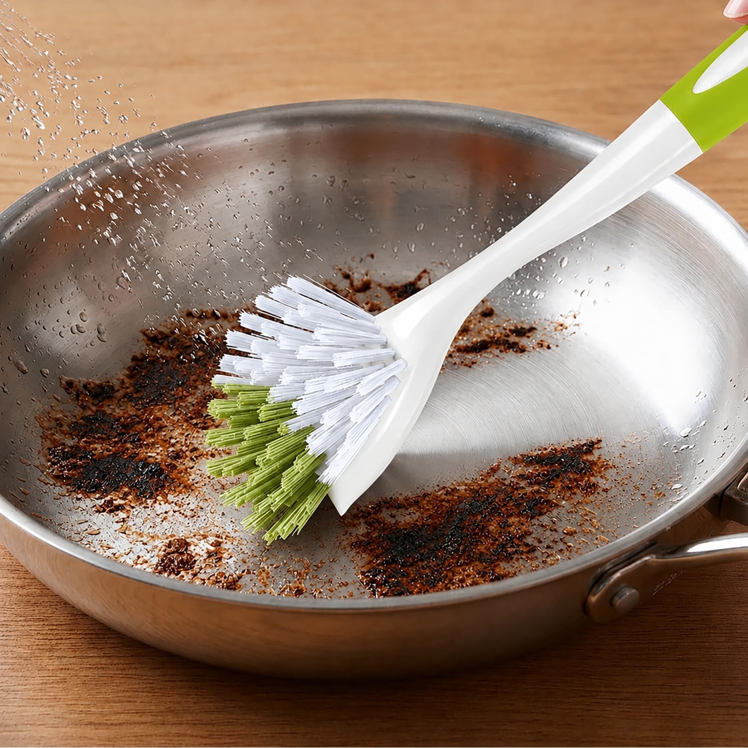 Washing Up Brush for Kitchen, Dish Brush for Pots, Pans & Sink Cleaning, 3 Pack