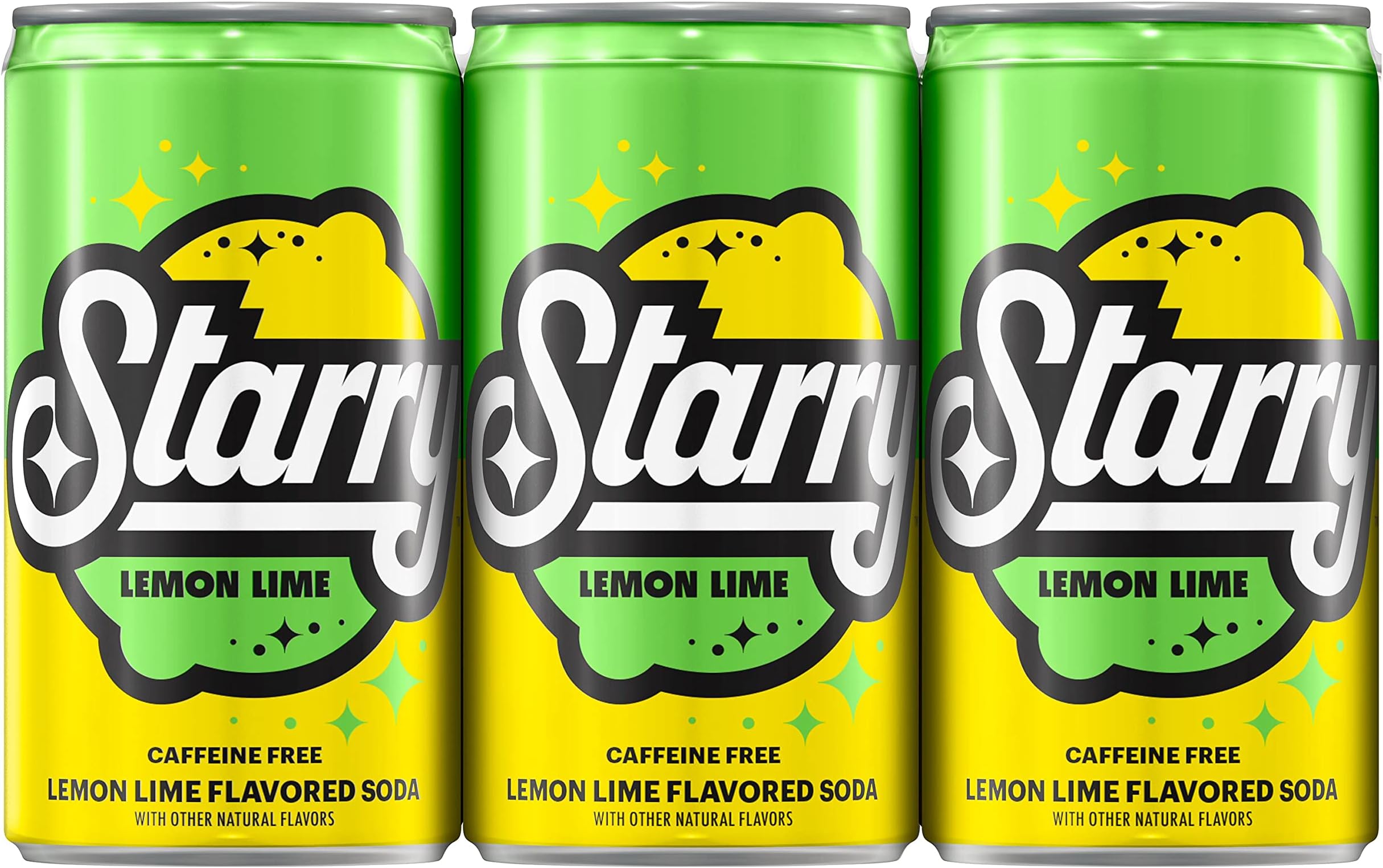 Starry Lemon-Lime Soda Pop, 7.5oz Mini Cans (6 Pack)