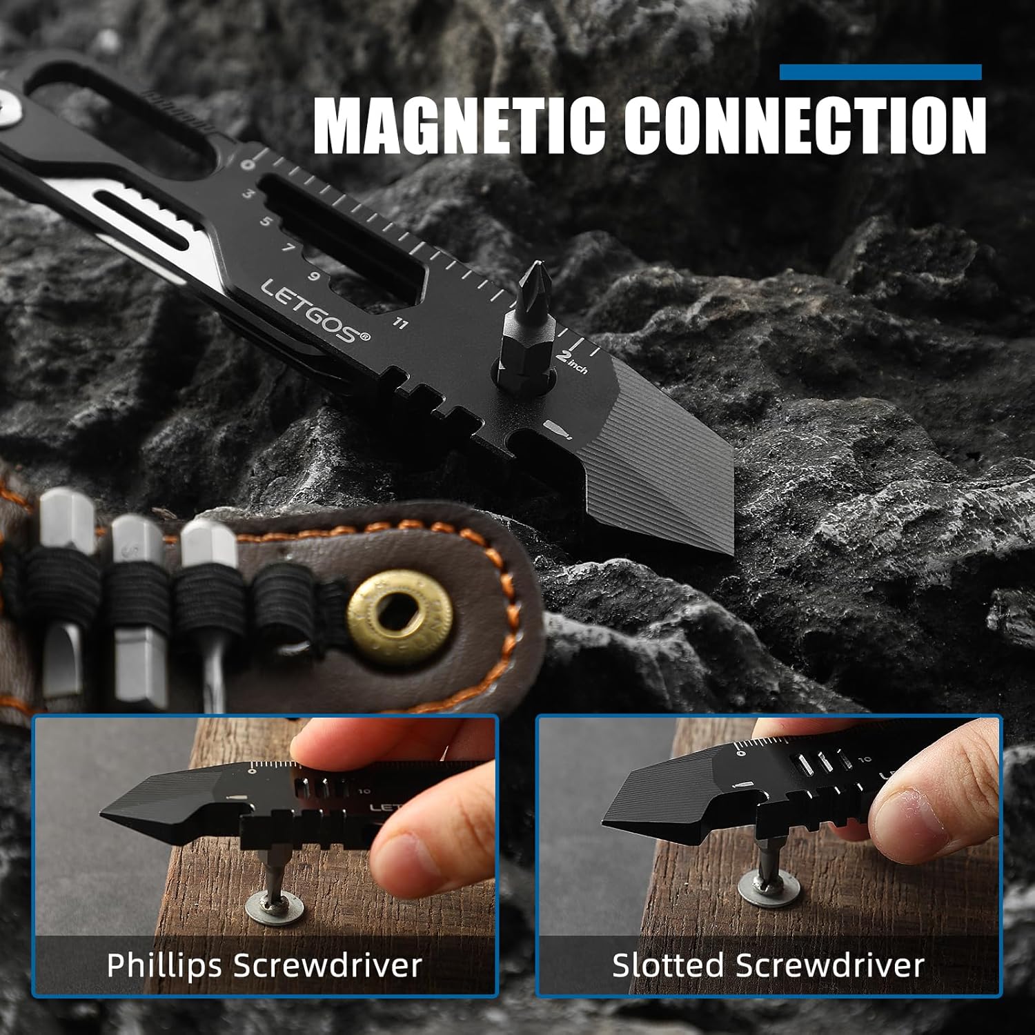 17イン1 マルチチタン合金ポケットツール ポータブル折りたたみEDC 機内持ち込み用プライバー付き 軽量EDCツール 収納バッグ付