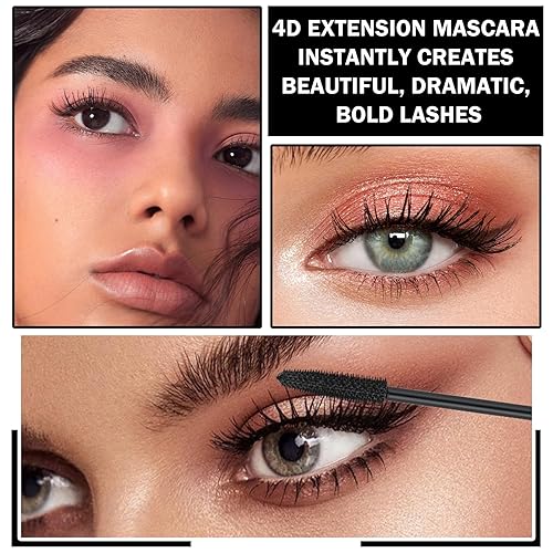 Miniatura 5 de ZIZUCLE Yanquina - Máscara de pestañas súper larga 4D, rizado grueso natural, suave, delicado, estilo de plenitud, larga duración, impermeable, no