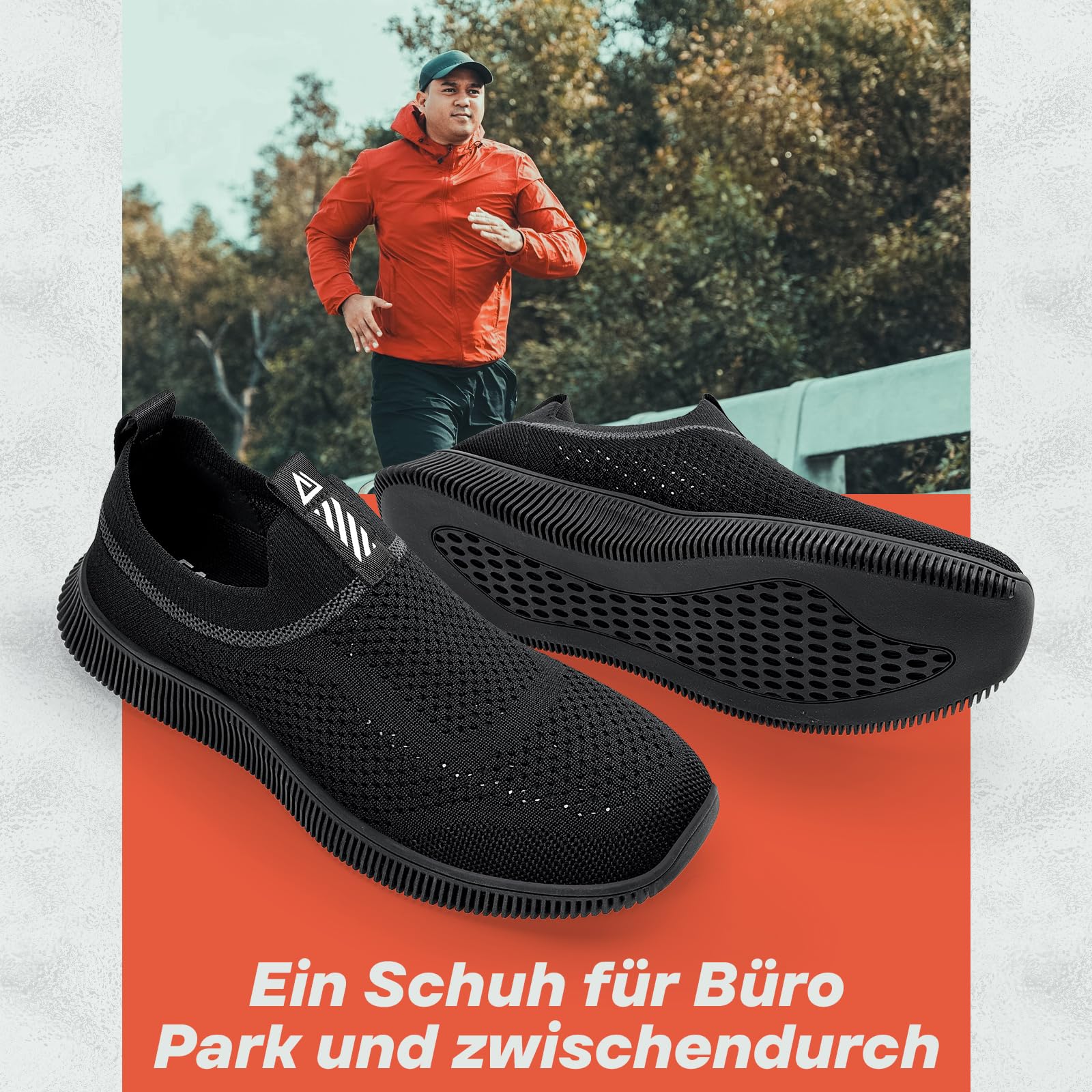 MrToNo Slip On Sneakers Herren Damen Turnschuhe Sportschuhe Fitness Sporthalle Freizeitschuhe Atmungsaktiv Leichtgewichts Joggingschuhe Straßenlaufschuhe Bequem Laufschuhe Outdoor Walkingschuhe