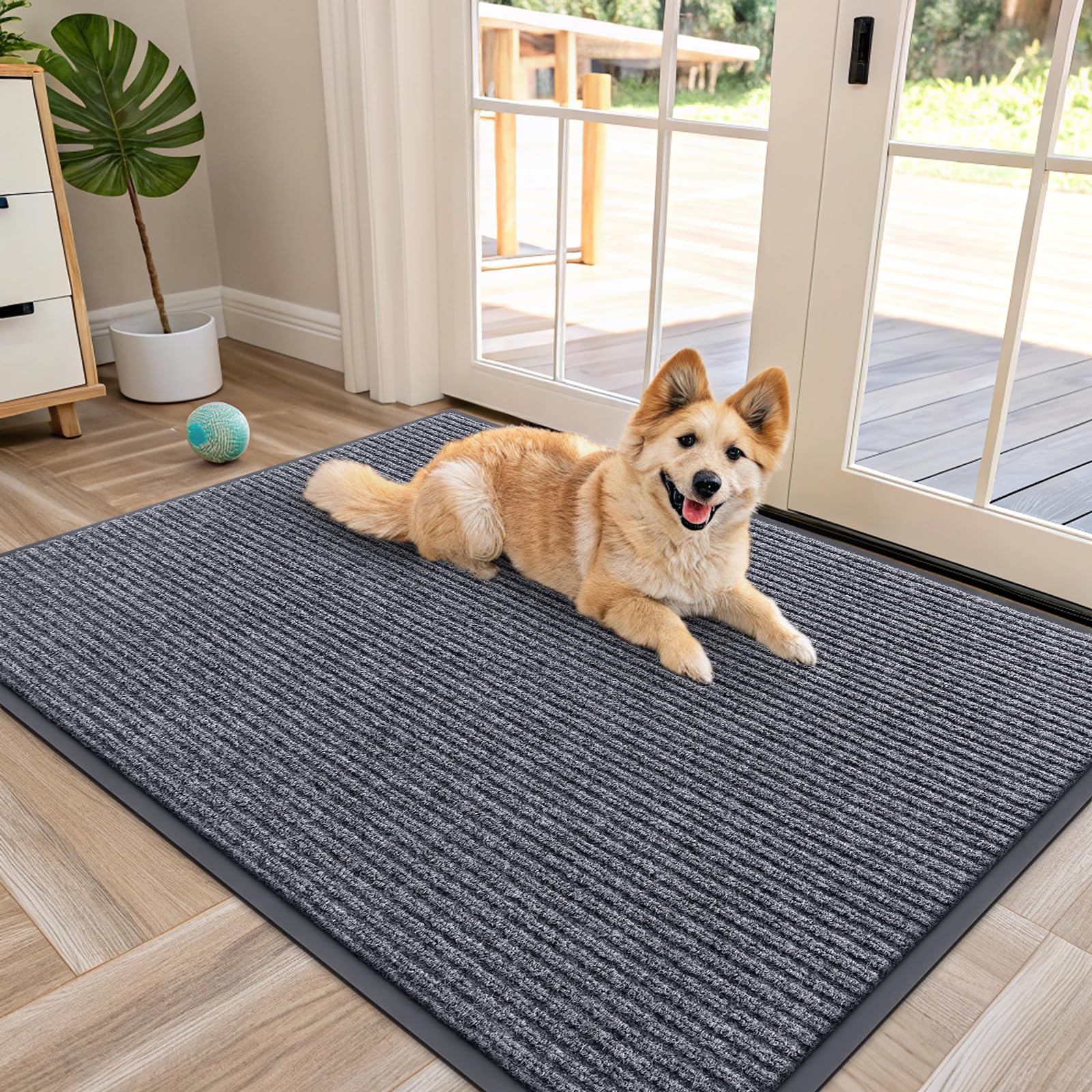 OLANLY Front Door Mat Indoor Outdoor Entrance, Waterproof Heavy Duty Doormat, Fade Resistant, Low Profile, Easy Clean Patio Porch Welcome Floor Mats for Entry, 29.5x17, Beige — view 77