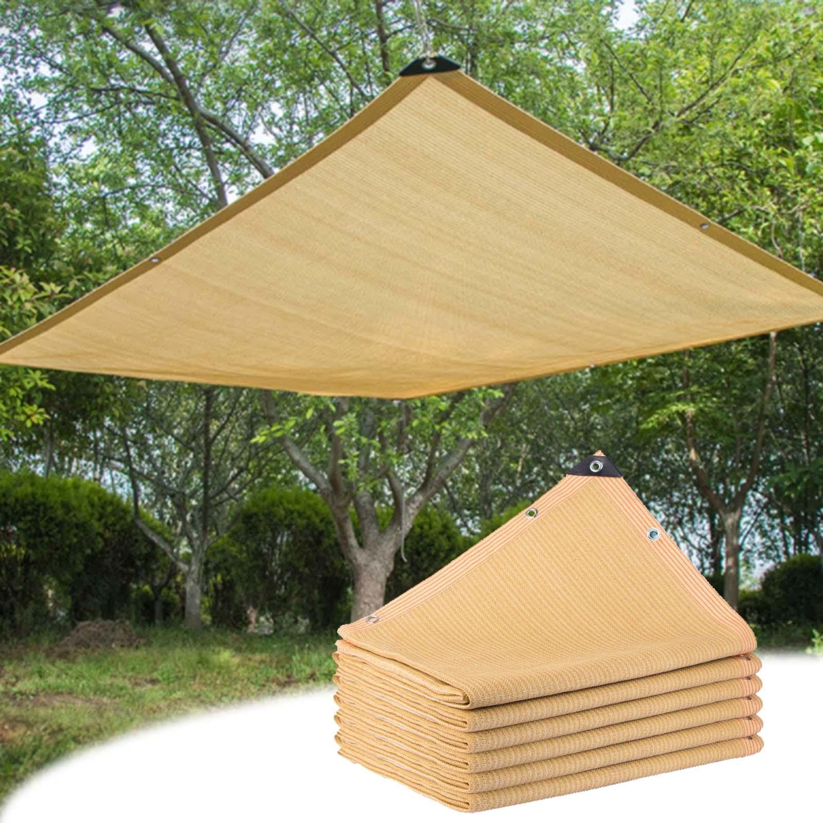 Filet de protection UV à 90 % pour jardin, disponible en tailles de 2 x 4 m à 6 x 7 m, œillets idéal pour les auvents et les nings extérieurs.