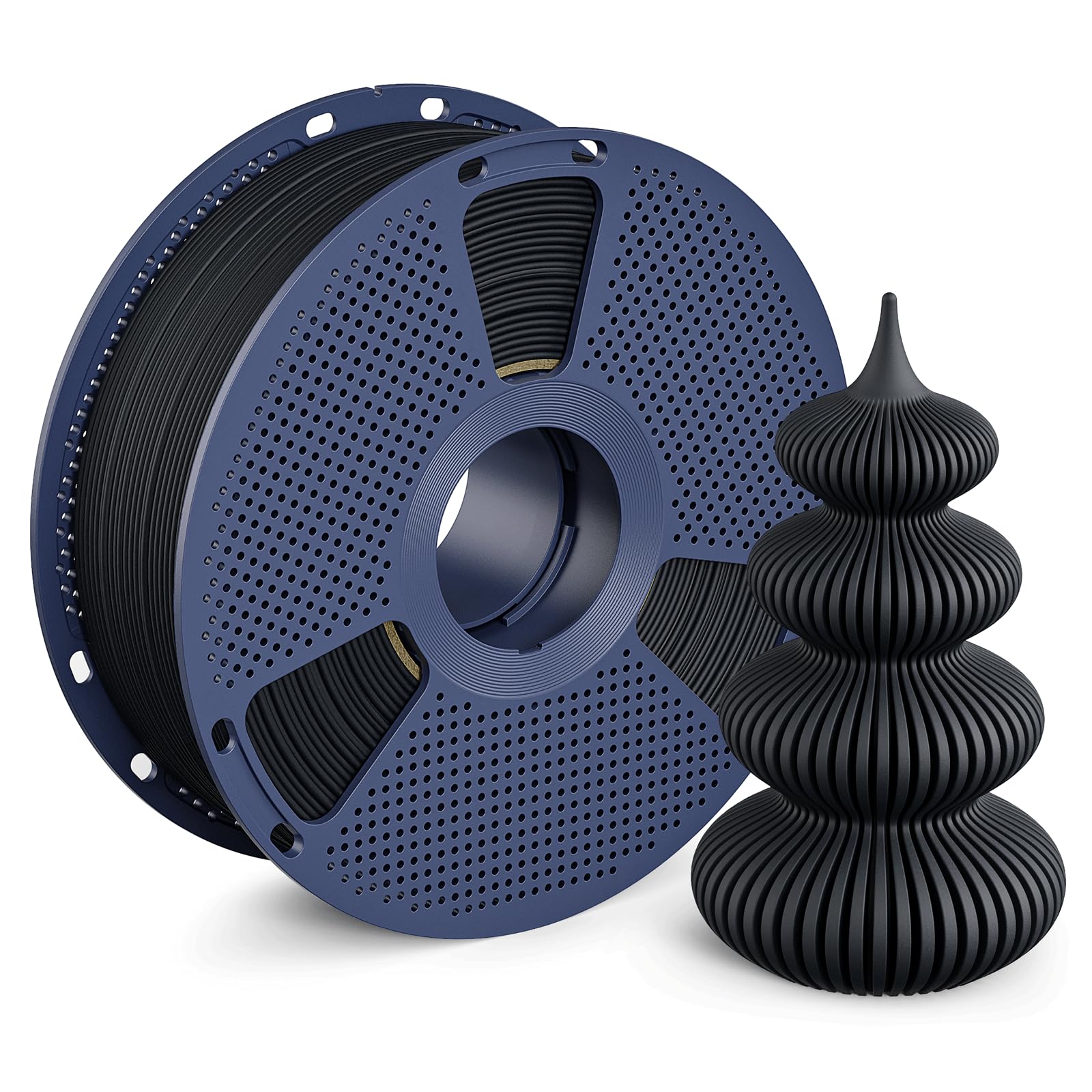 SUNLU Matte PLA Filament 1.75mm, 1kg(2.2lbs) 3D Printer Filament, Smooth Matte Finish, Less Brittle, Reduced Layer Line Appearance, Black