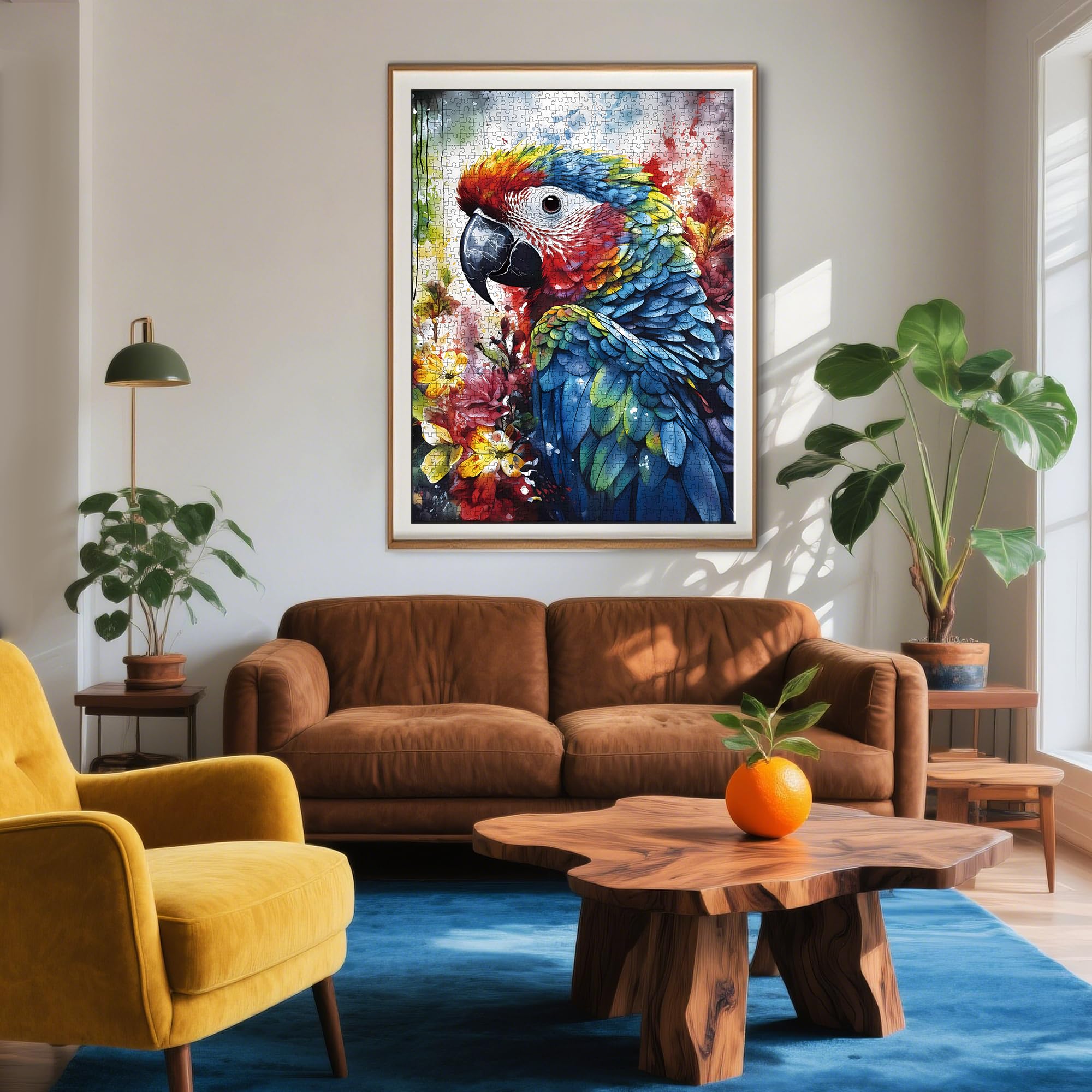 CREAFOMIFE 1000 Piece Jigsaw Puzzle for Adults Oil Painting Style Parrot Large Puzzle, Gift for Adult Puzzle Lovers (70 x 51 cm) - Image 4