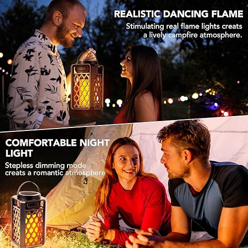 Miniatura 3 de Altavoces Bluetooth para exteriores, impermeable, inalámbrico, con luz de antorcha, altavoz de llama LED portátil con sonido fuerte para camping,