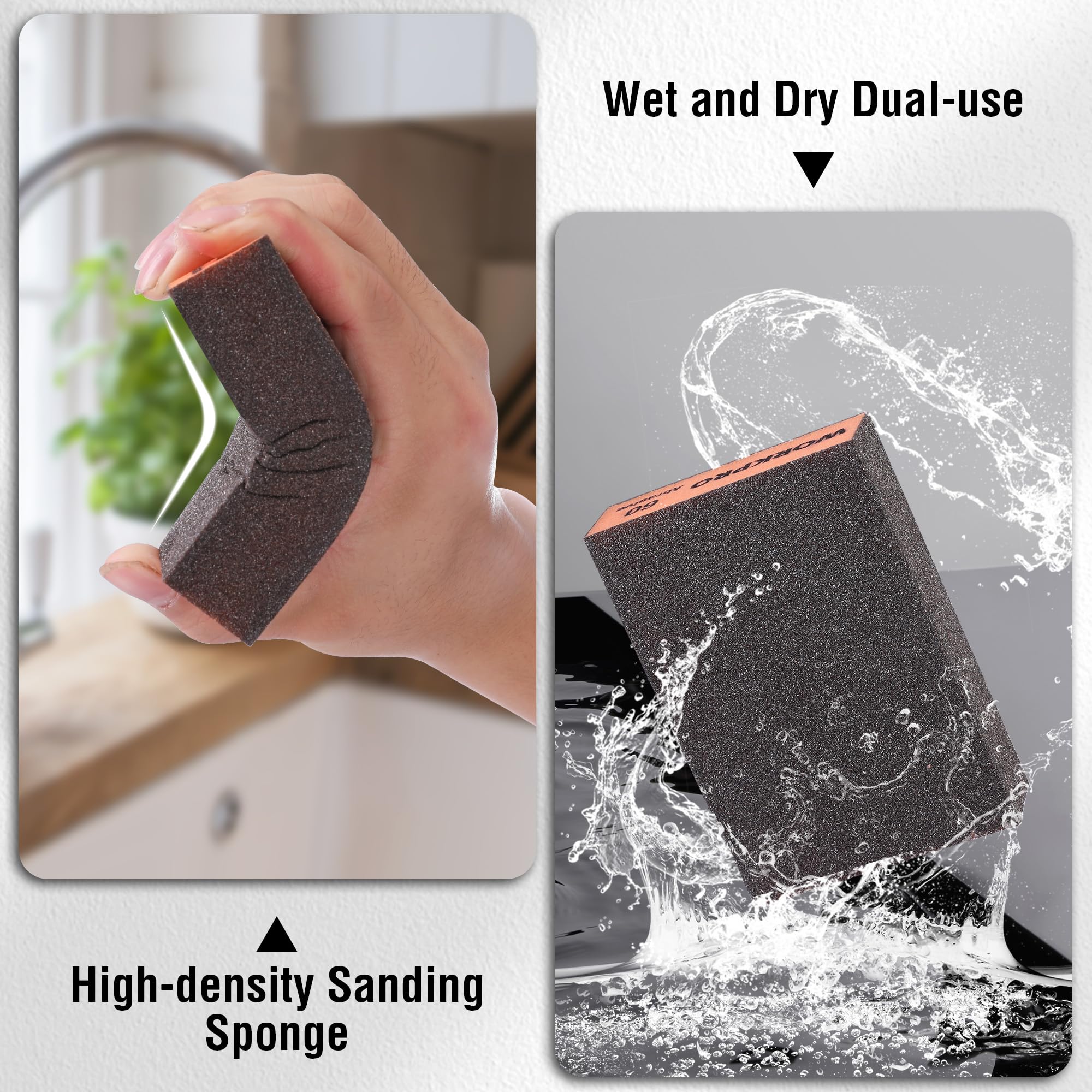 WORKPRO Sanding Sponges - 8 Pack -5 WORKPRO Sanding Sponges - 8 Pack -5