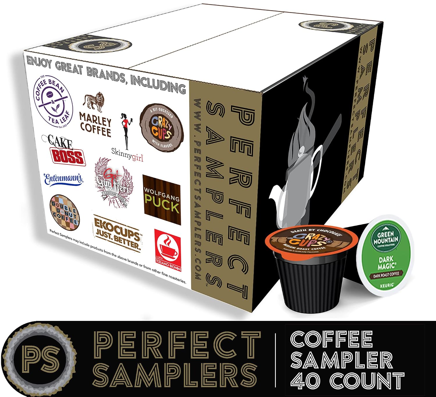 Coffee Pods Variety Pack Sampler, Coffee Lovers Single-Serve Capsules & Pods For Keurig K Cup Machines, Assorted Variety Pack, 40 Count