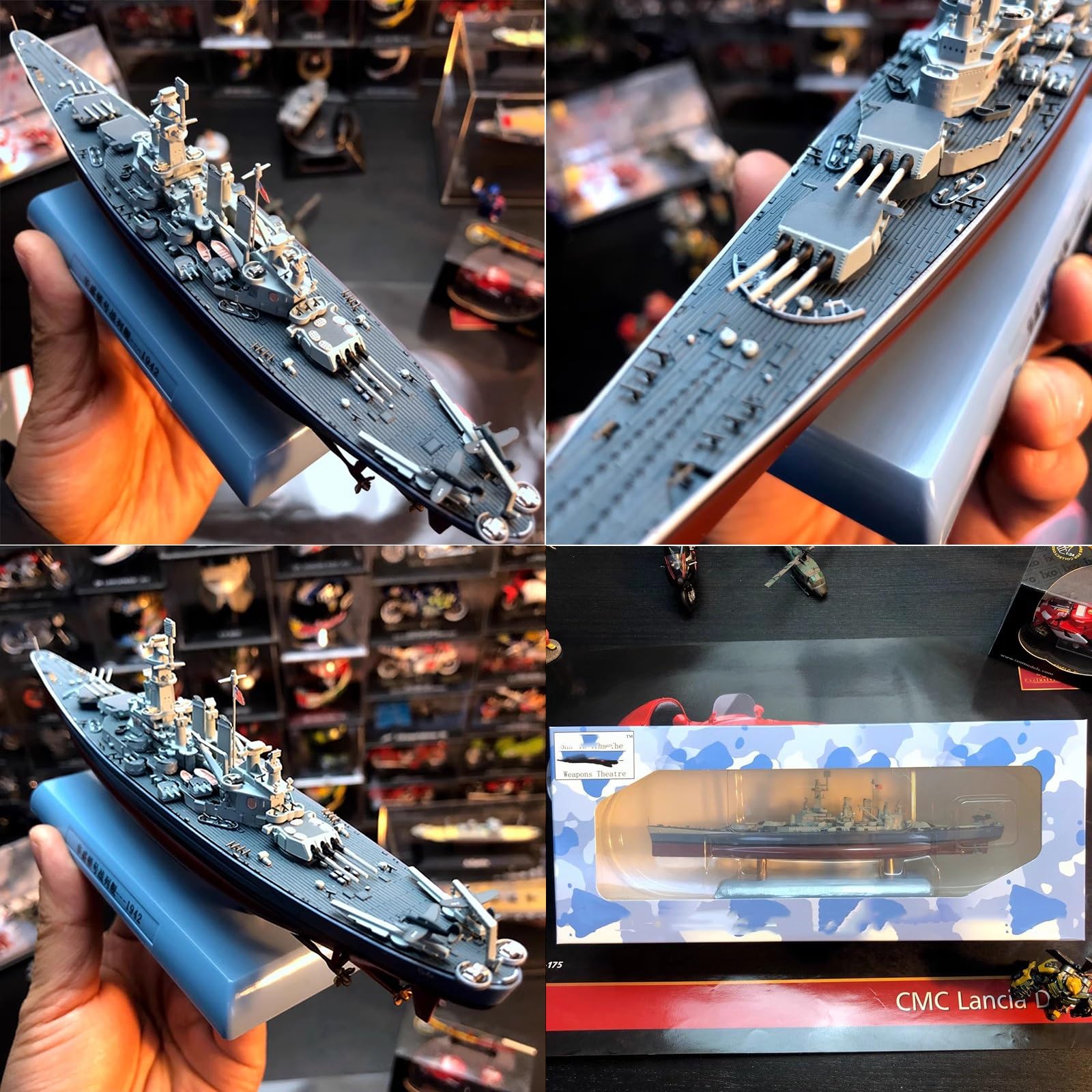 1:1000 Schlacht USS Washington BB-56 Kriegsschiff Schlachtschiff Modell Kleberfreie Farbtrennung Fertige Ornamente Militärische Hobby-Sammlungsgeschenke