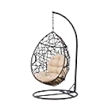 Christopher Knight Home CKH Wicker Tear Drop Hanging Chair, Brown