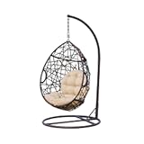 Christopher Knight Home CKH Wicker Tear Drop Hanging Chair&comma; Brown