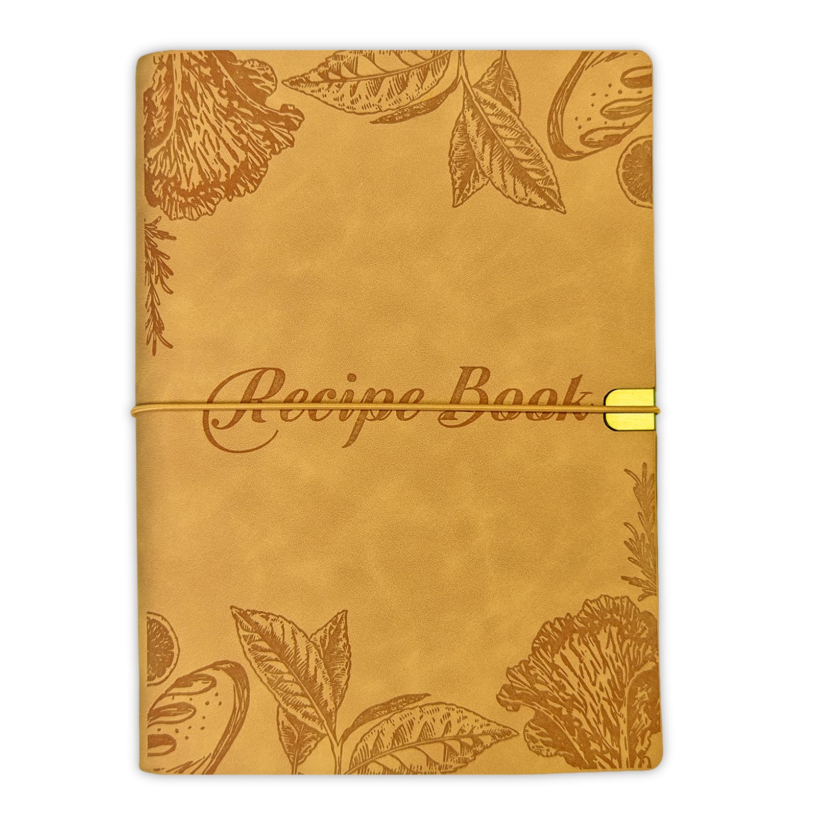 GoShambar Blank Recipe Book to Write in Your Own Recipes, Leather Cookbook