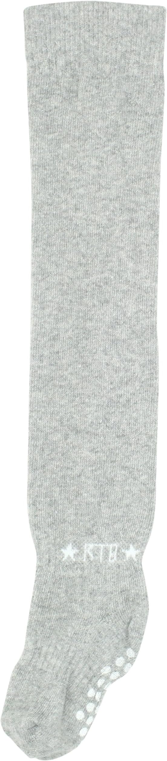 ROCK-A-THIGH Big Girls' Thigh Socks With Ankle Ribbed Panel, Gray, 6-8 Years
