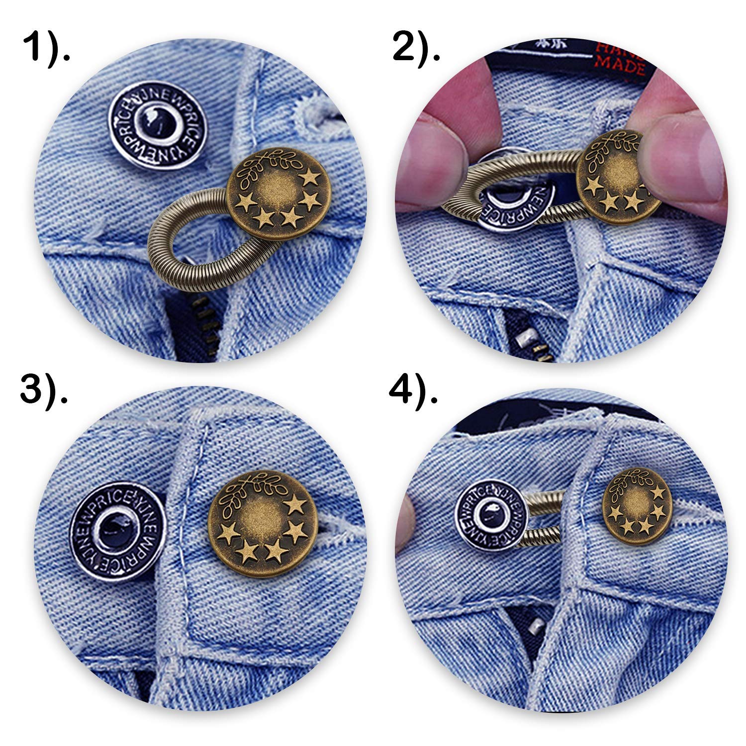 Bottoni Per Jeans/Bottoni Per Pantaloni Senza Cuciture Argento Confezione Da 10 92439390 - Foto 9