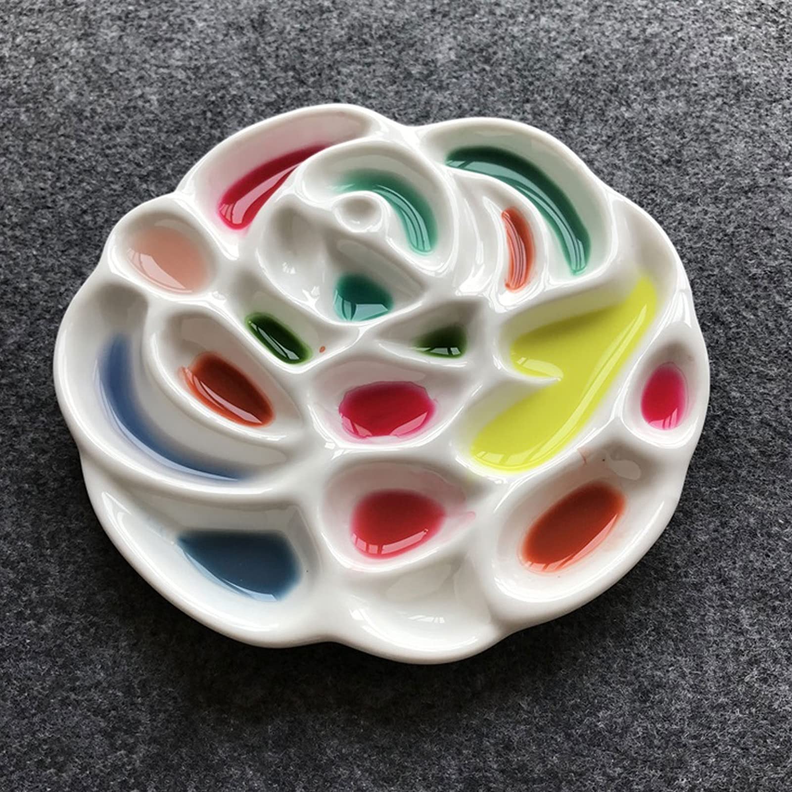 Paleta Artysty Porcelany, Mieszana Paleta Akwareli Typu Różanego, Odpowiednia Do Akwareli, Gwaszu, Malarstwa Olejnego Itp.
