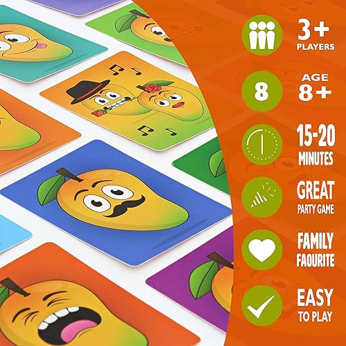 Miniatura 3 de Ginger Fox - Juego de cartas It Takes Two to Mango, divertido juego de combinaciones, juegos de cartas de pensamiento rápido para adultos y niños,