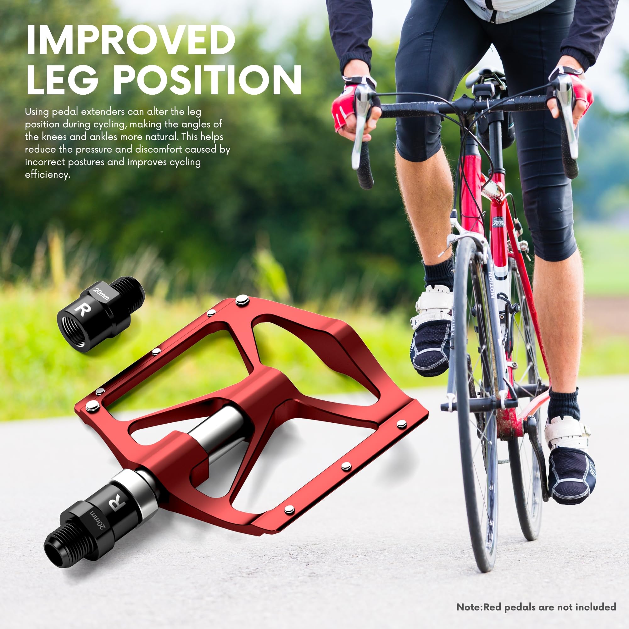 Bike Adapter BikePedal Extender, BicyclePedal Extenders, Alloy