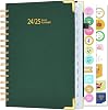 Daily Planner 2024-2025, Weekly and Monthly Planner, from July 2024 - June 2025, A5 6.5×8.5, Hardcover, Green