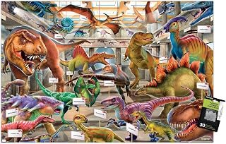 Trends International PD Moreno - Dinosaur Museum Wall Poster with Push Pins, 34L x 22.4W, Poster & Push Pin Bundle