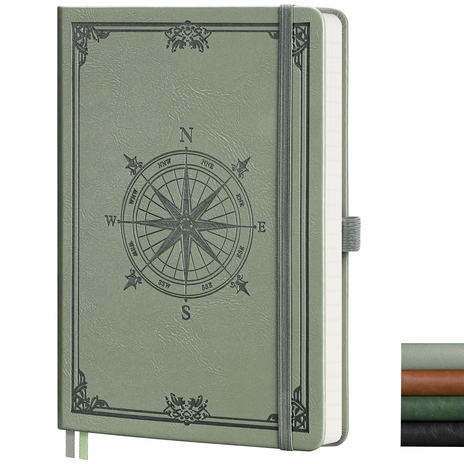 AUTEMPO A5 Journal Notebook, 192 Lined Pages, Hardcover, Light Green