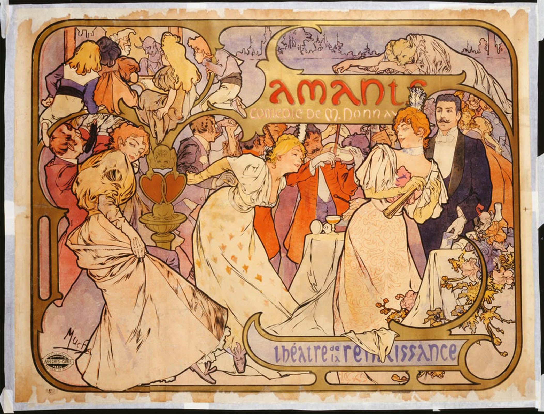 SERENDIPITP Vintage Wall Art Canvas Nordic Poster Canvas Print Picture La Peinture by Alphonse Mucha Wall Art Poster for Home Decor 60x90cm