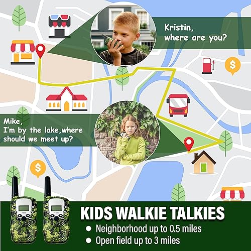 Miniatura 3 de Kit de aventura al aire libre para niños, equipo de campamento de camuflaje premium con Walkie-Talkies, juguetes de estilo militar, paquete 10 en 1,