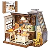 Rolife DIY Miniature House Kit for Adults, Mini Wooden Dollhouse Kit, Tiny House Diorama Building Kits-Birthday Christmas Craft Hobbies Gift for Teens Kids (Baking Kitchen)