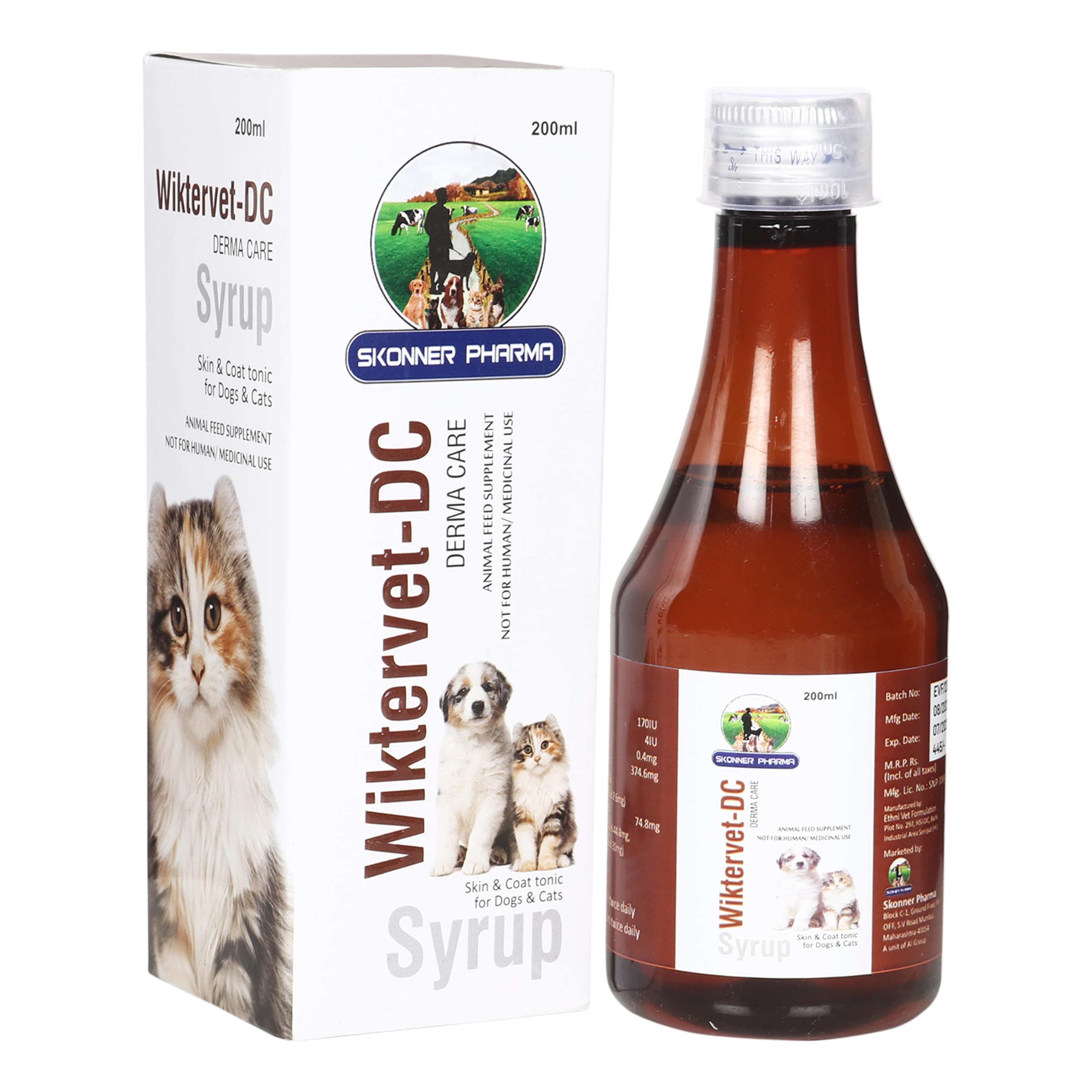 SKONNER PHARMA WIKTERVET-DC Multivitamins Supplement for Dog & Cat (200ml) (B0CTKNBBQS) Amazon Price History, Amazon Price Tracker