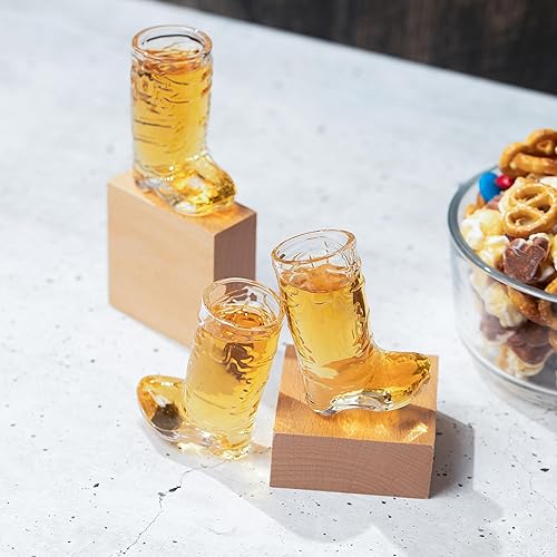 Miniatura 9 de Juego de vasos de chupito para botas vaqueras, reales (no de plástico), decoraciones de despedida de soltera, temática occidental, fiesta temática