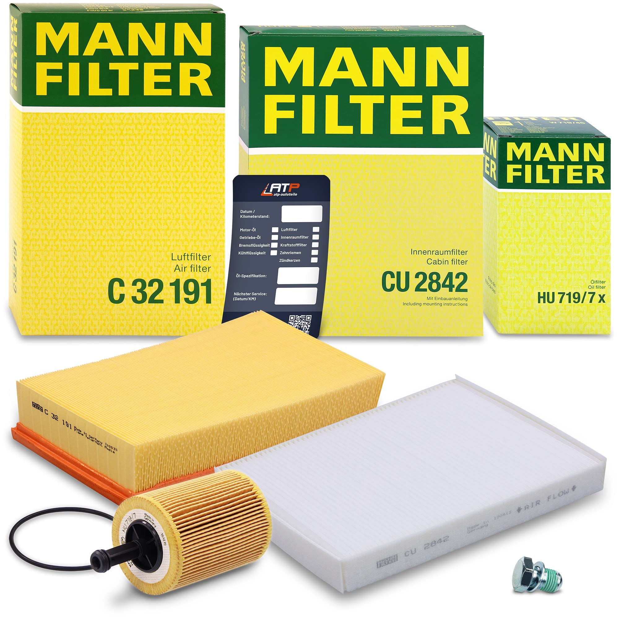 MANN-FILTER Inspektionspaket Filterset 1x Ölfilter, 1x Luftfilter, 1x