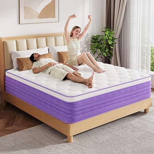 Miniatura 9 de Colchón tamaño King, colchón de espuma viscoelástica de firmeza media en una caja, sin fibra de vidrio, colchones King de 12 pulgadas