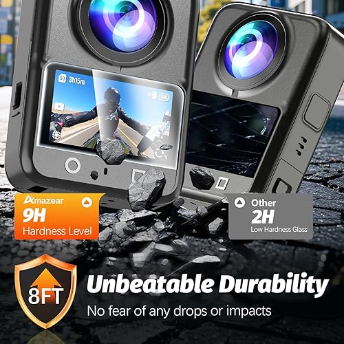 Miniatura 2 de AMAZEAR Protector de pantalla para accesorios DJI OSMO 360, Ultra HD Osmo360, 2 unidades, vidrio templado, dureza 9H, antihuellas, resistente a los