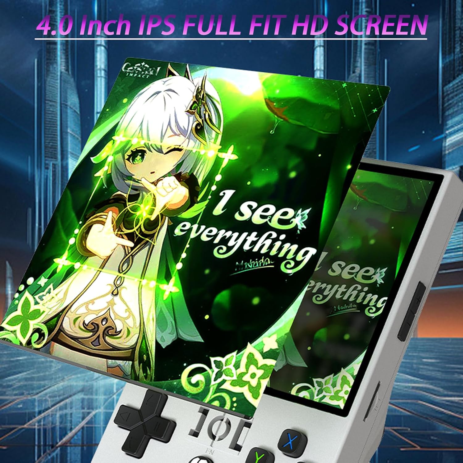 R36MAX Retro Handheld Game Console, 4000mAh Battery with 4 Inch IPS HD Screen, 64GB TF Card Built-in 18,000+ Classic Game Portable Pocket Arcade(Transparent Black) - Image 6