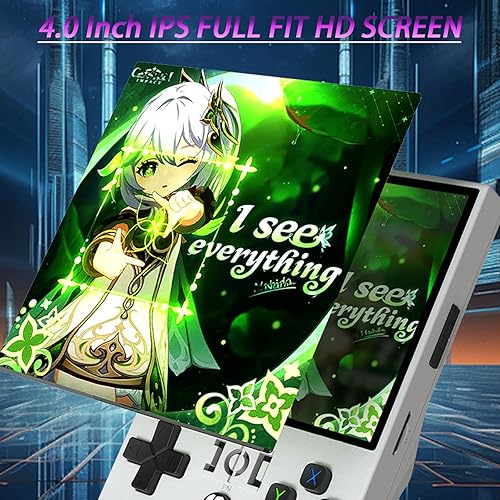 Miniatura 6 de R36MAX - Consola de juegos de mano retro, batería de 4000 mAh con pantalla IPS HD de 4 pulgadas, tarjeta TF de 64 GB incorporada, más de 18,000