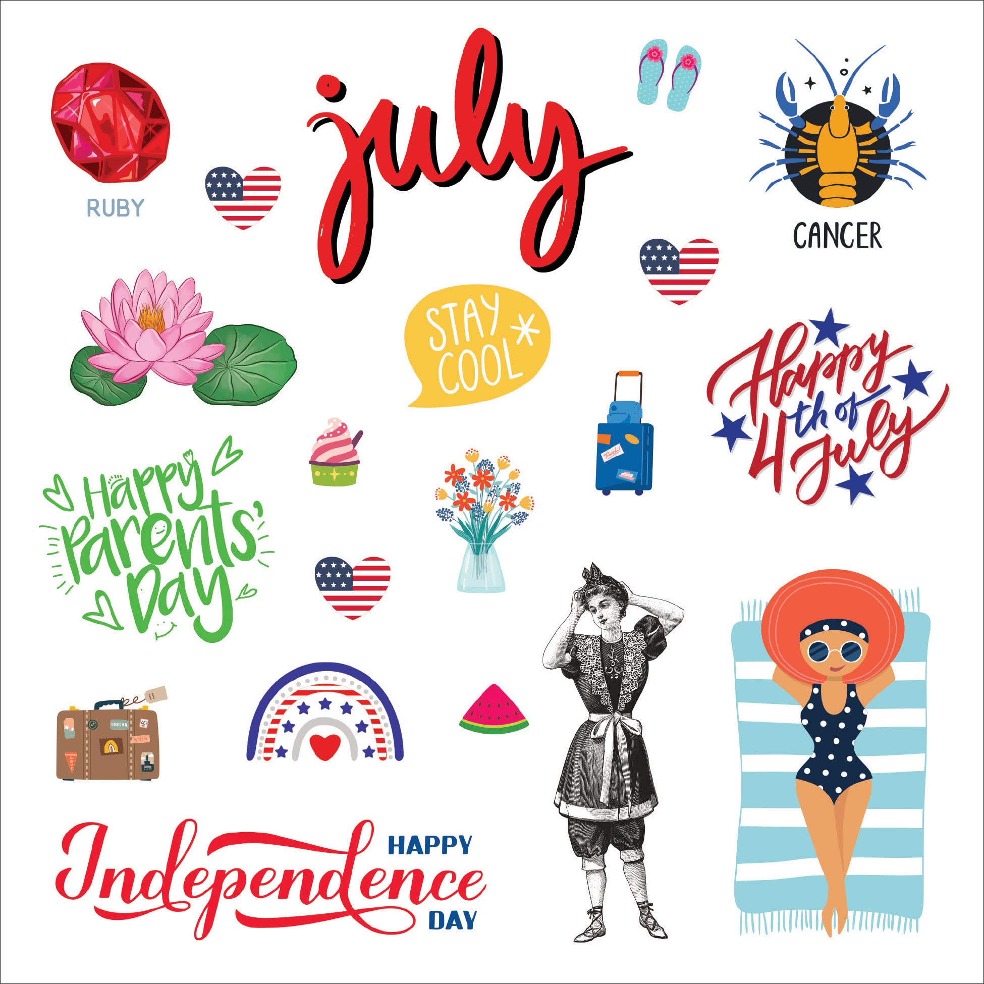 A Year in Stickers: Fun Pictures and Words to Highlight Celebrations